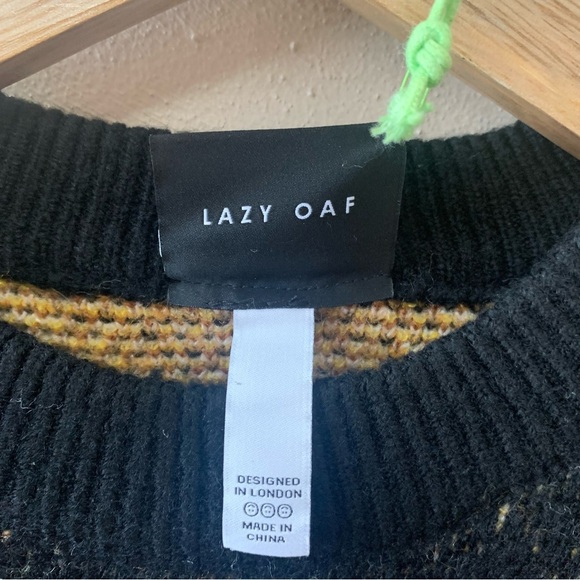 Lazy Oaf Black Roast Turkey Jumper Sweater Size Small NWT New - Picture 11 of 15